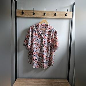 Vintage Her white floral blouse